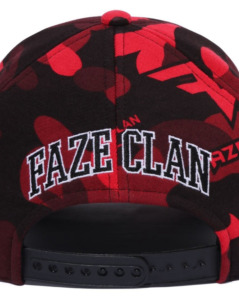 Chapeaux Bape X Faze Clan Snap Back Rouge Clair Homme | VBO-65755931